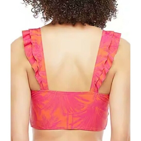 NWT Mynah Women's Tropical Ruffle Tropical Print Bikini 2pc Set Size Large - Picture 4 of 8